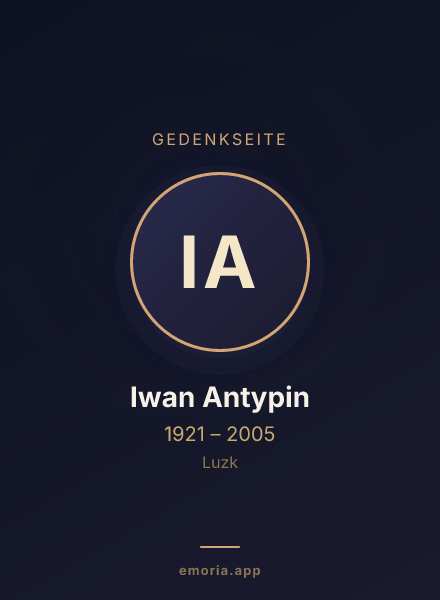 Gedenkportrait von Iwan Antypin