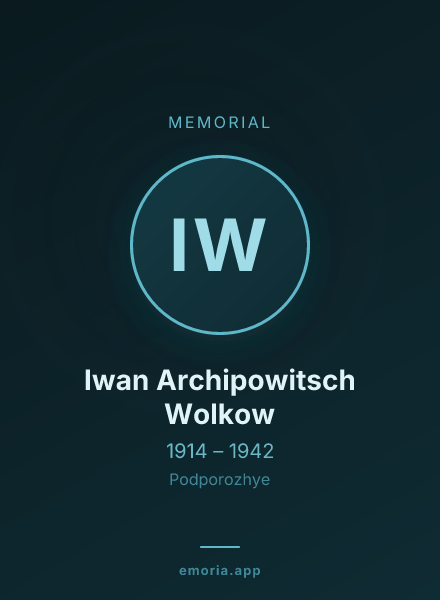 Memorial portrait of Iwan Archipowitsch Wolkow