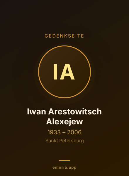 Gedenkportrait von Iwan Arestowitsch Alexejew