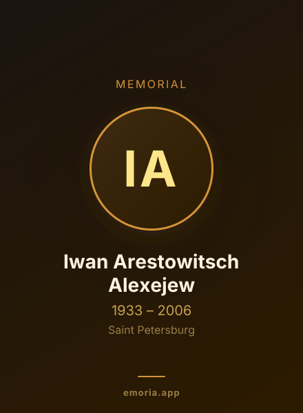 Memorial portrait of Iwan Arestowitsch Alexejew