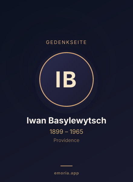 Gedenkportrait von Iwan Basylewytsch