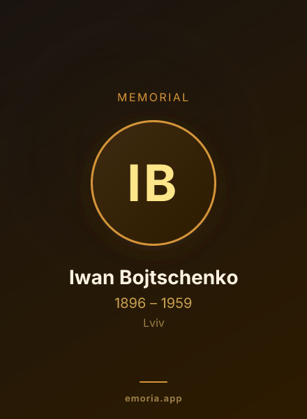 Memorial portrait of Iwan Bojtschenko