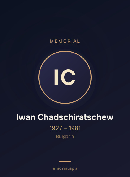 Memorial portrait of Iwan Chadschiratschew
