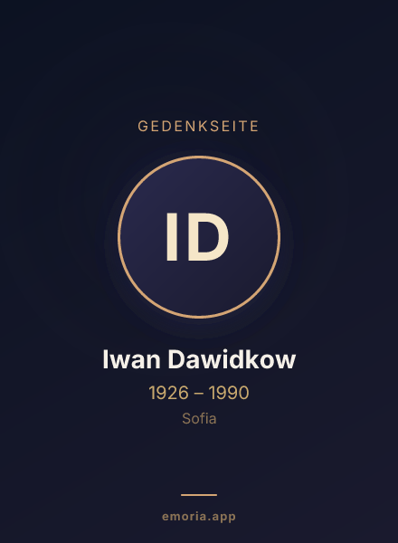 Gedenkportrait von Iwan Dawidkow