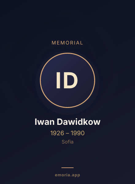 Memorial portrait of Iwan Dawidkow