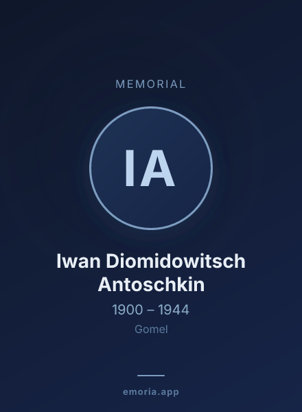 Memorial portrait of Iwan Diomidowitsch Antoschkin