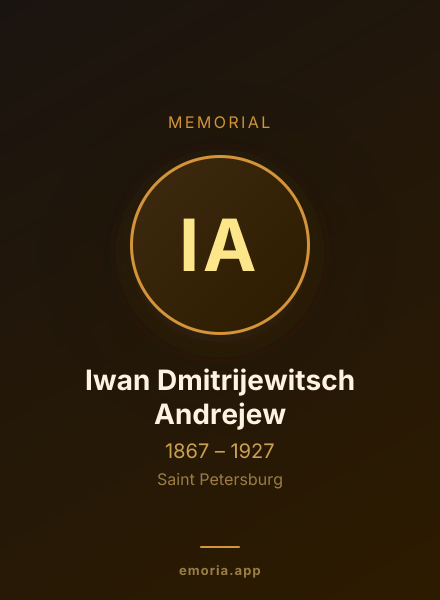 Memorial portrait of Iwan Dmitrijewitsch Andrejew