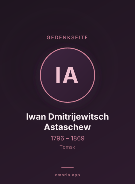 Gedenkportrait von Iwan Dmitrijewitsch Astaschew