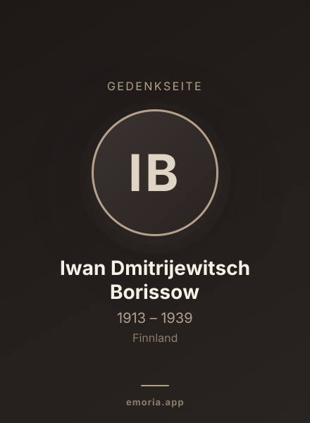 Gedenkportrait von Iwan Dmitrijewitsch Borissow