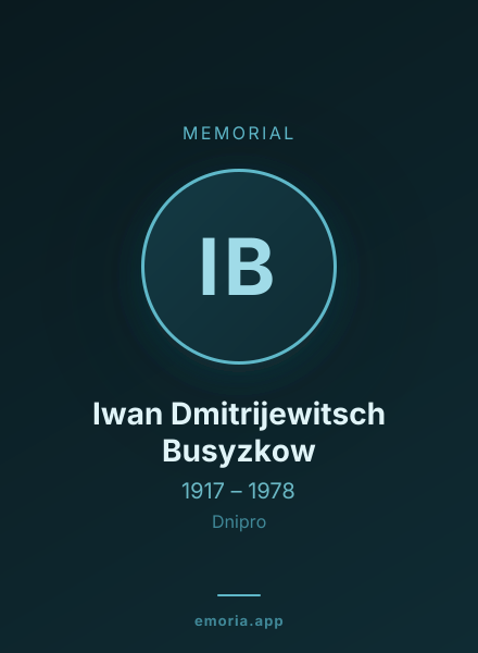 Memorial portrait of Iwan Dmitrijewitsch Busyzkow