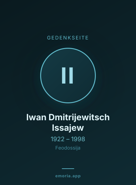 Gedenkportrait von Iwan Dmitrijewitsch Issajew