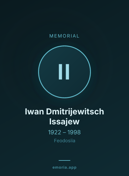 Memorial portrait of Iwan Dmitrijewitsch Issajew