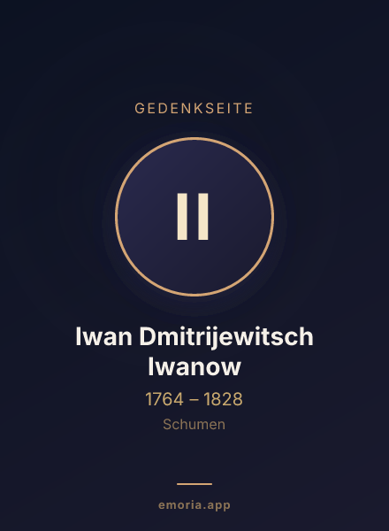 Gedenkportrait von Iwan Dmitrijewitsch Iwanow
