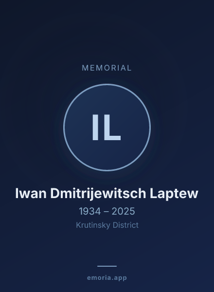 Memorial portrait of Iwan Dmitrijewitsch Laptew