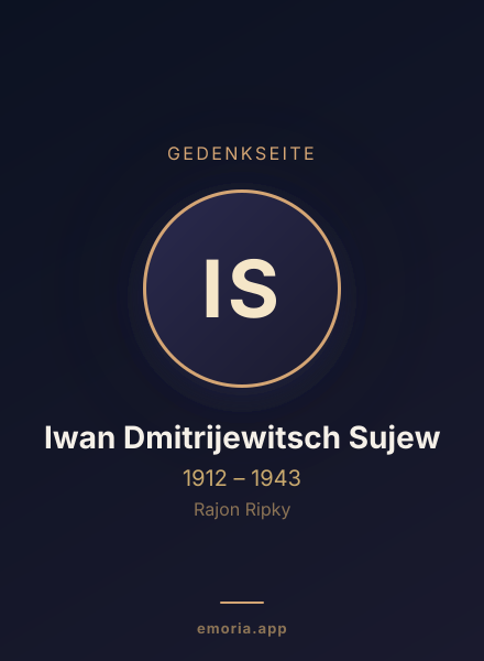 Gedenkportrait von Iwan Dmitrijewitsch Sujew