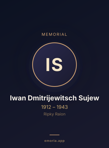 Memorial portrait of Iwan Dmitrijewitsch Sujew