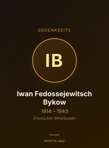 Gedenkportrait von Iwan Fedossejewitsch Bykow