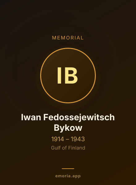 Memorial portrait of Iwan Fedossejewitsch Bykow