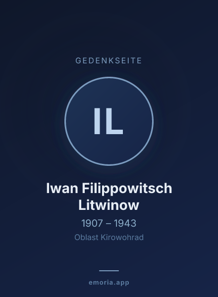 Gedenkportrait von Iwan Filippowitsch Litwinow