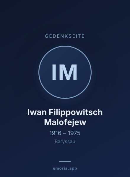 Gedenkportrait von Iwan Filippowitsch Malofejew