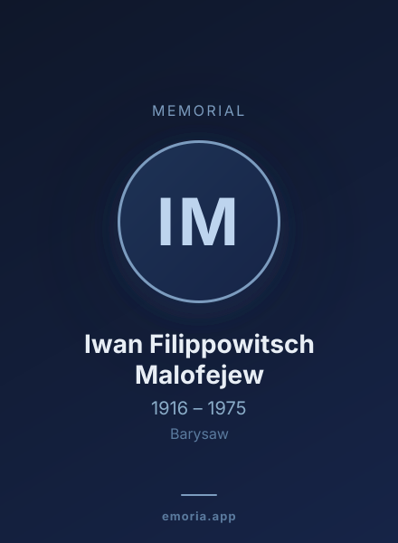 Memorial portrait of Iwan Filippowitsch Malofejew