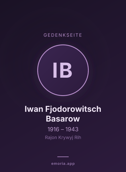 Gedenkportrait von Iwan Fjodorowitsch Basarow