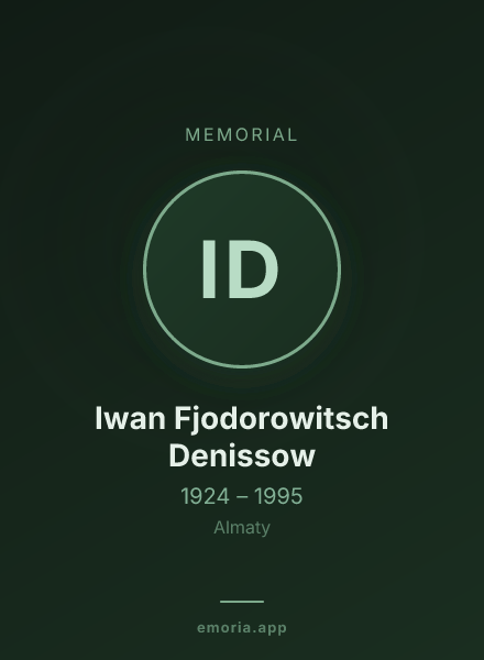 Memorial portrait of Iwan Fjodorowitsch Denissow