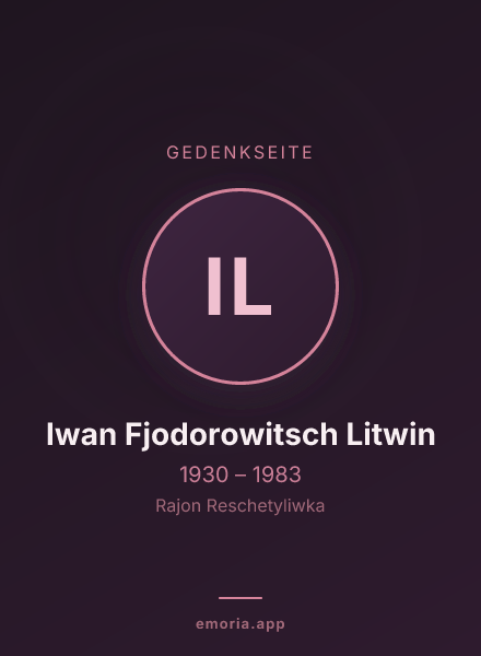 Gedenkportrait von Iwan Fjodorowitsch Litwin