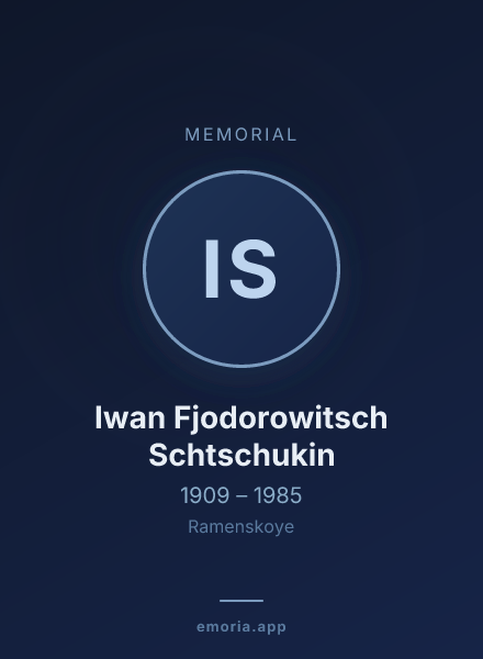 Memorial portrait of Iwan Fjodorowitsch Schtschukin
