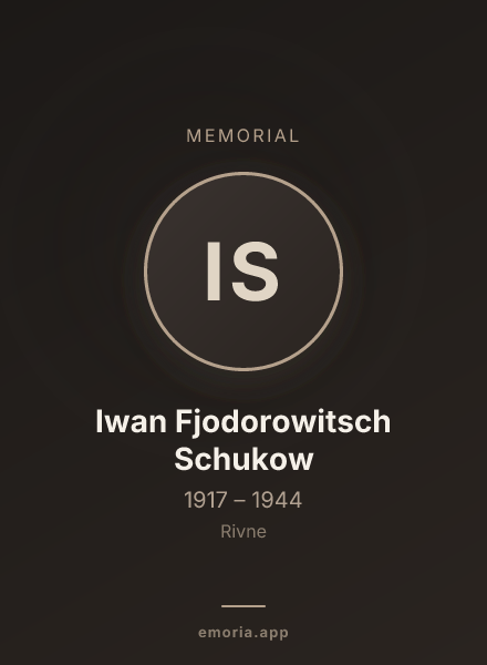 Memorial portrait of Iwan Fjodorowitsch Schukow