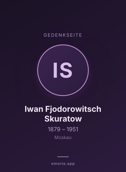 Gedenkportrait von Iwan Fjodorowitsch Skuratow