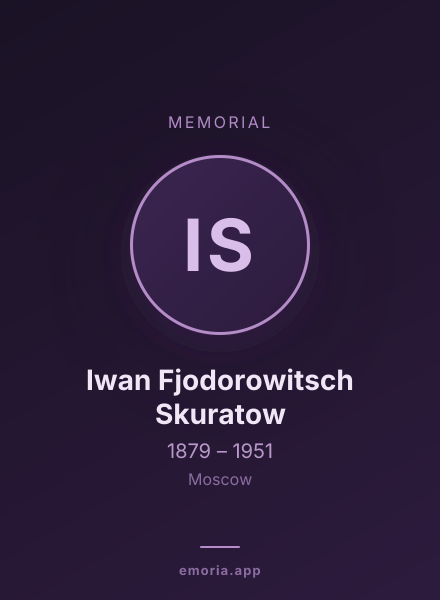 Memorial portrait of Iwan Fjodorowitsch Skuratow