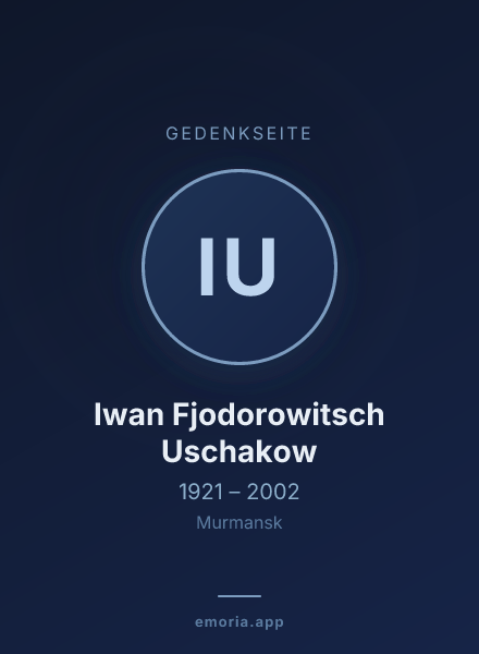 Gedenkportrait von Iwan Fjodorowitsch Uschakow