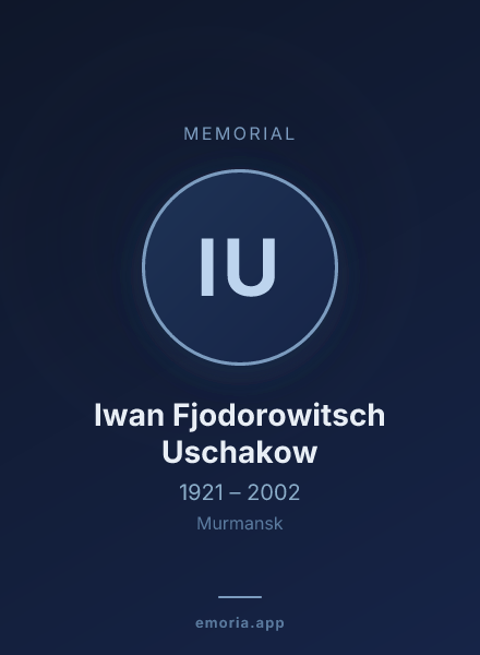 Memorial portrait of Iwan Fjodorowitsch Uschakow