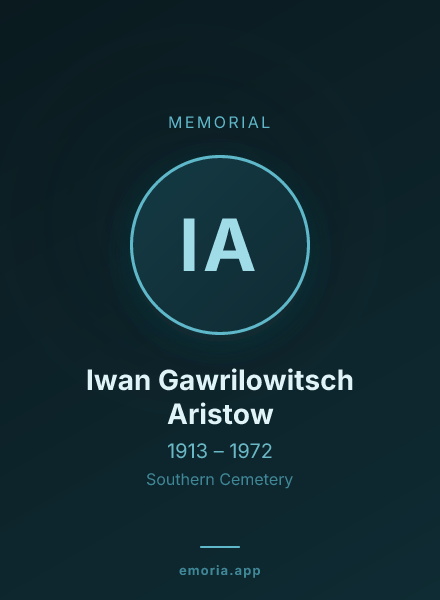 Memorial portrait of Iwan Gawrilowitsch Aristow