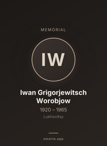 Memorial portrait of Iwan Grigorjewitsch Worobjow