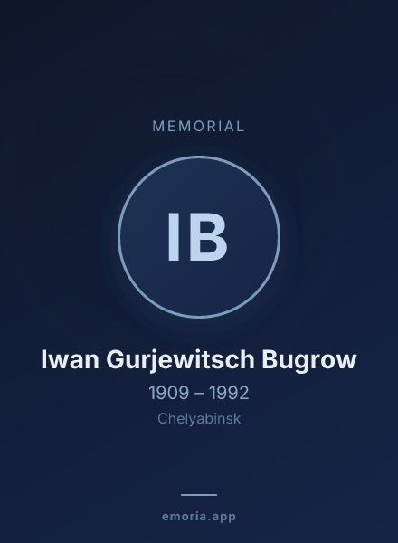 Memorial portrait of Iwan Gurjewitsch Bugrow