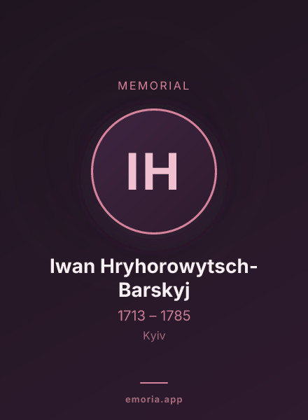 Memorial portrait of Iwan Hryhorowytsch-Barskyj