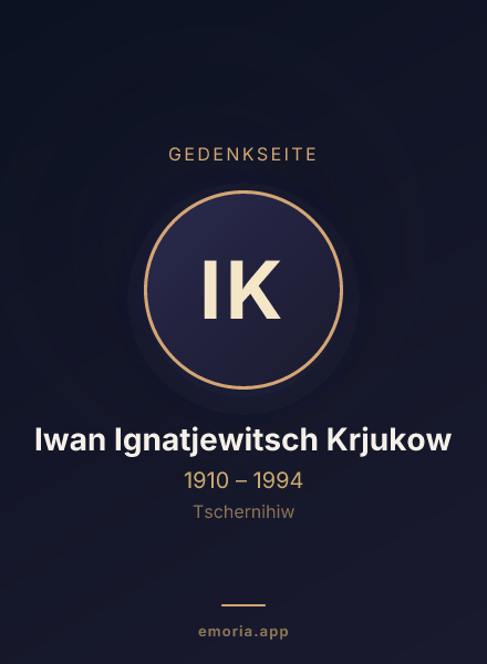Gedenkportrait von Iwan Ignatjewitsch Krjukow