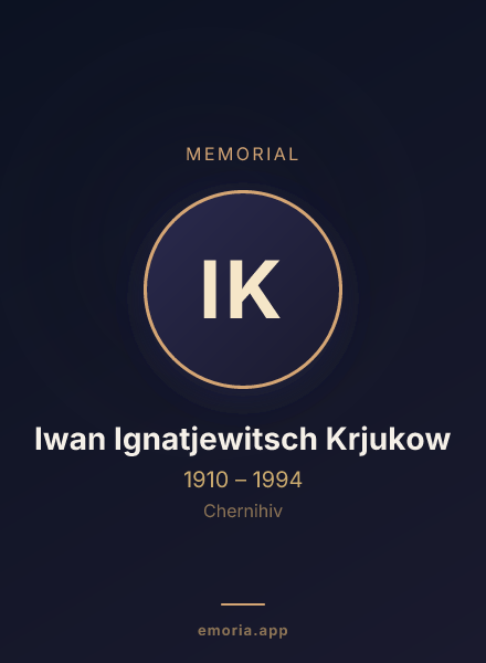 Memorial portrait of Iwan Ignatjewitsch Krjukow