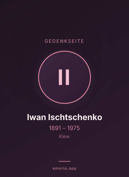 Gedenkportrait von Iwan Ischtschenko