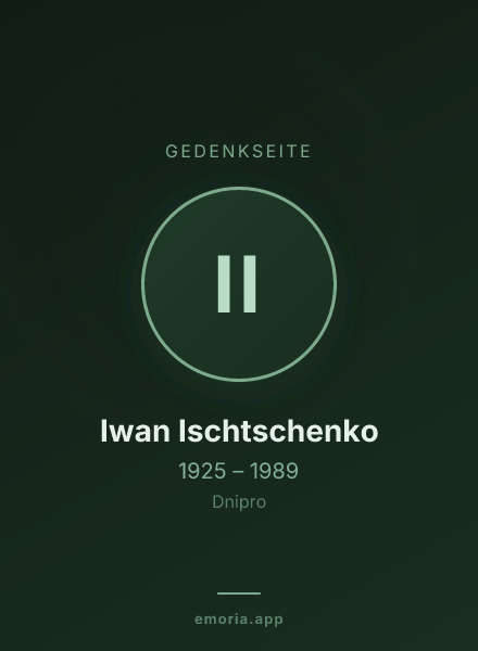 Gedenkportrait von Iwan Ischtschenko