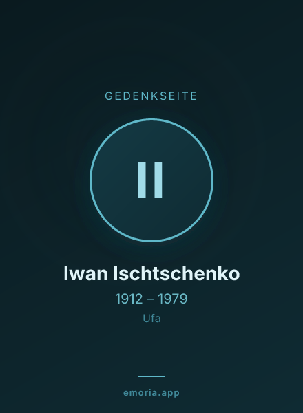 Gedenkportrait von Iwan Ischtschenko