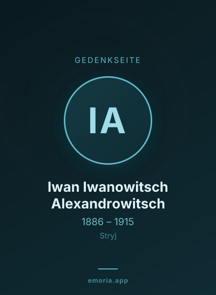 Gedenkportrait von Iwan Iwanowitsch Alexandrowitsch