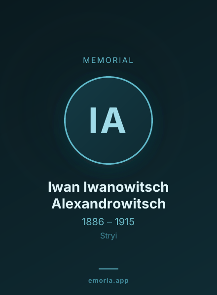 Memorial portrait of Iwan Iwanowitsch Alexandrowitsch