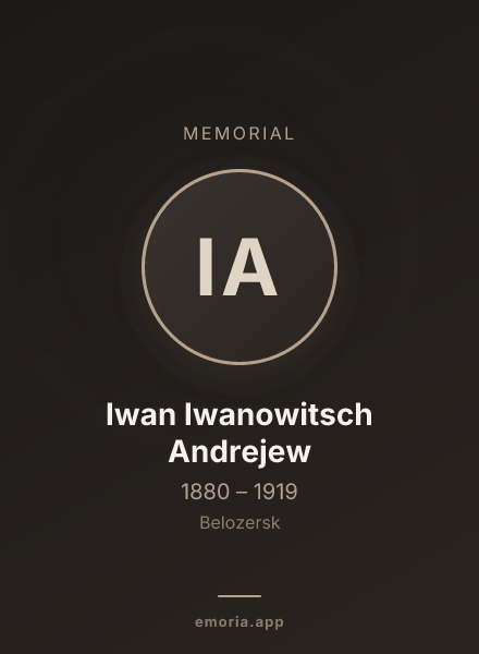 Memorial portrait of Iwan Iwanowitsch Andrejew