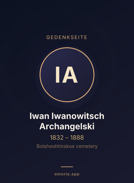 Gedenkportrait von Iwan Iwanowitsch Archangelski