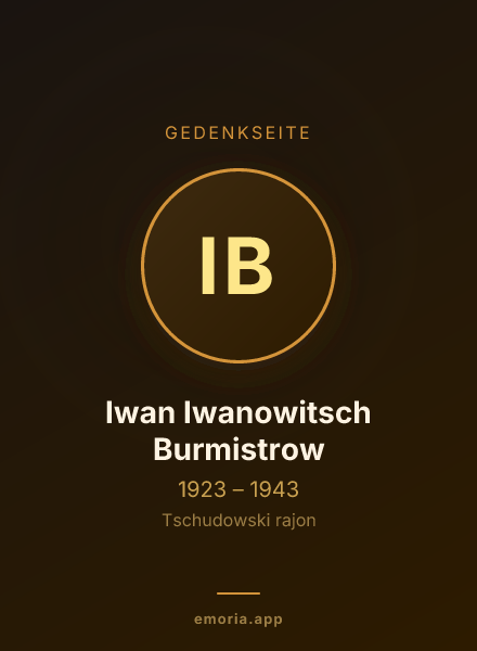 Gedenkportrait von Iwan Iwanowitsch Burmistrow