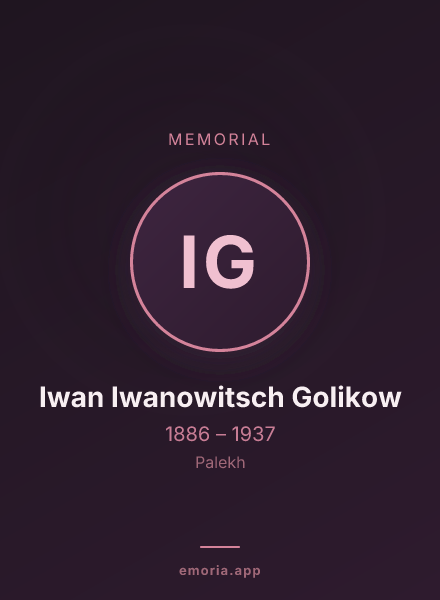 Memorial portrait of Iwan Iwanowitsch Golikow