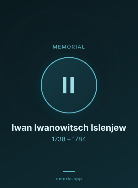 Memorial portrait of Iwan Iwanowitsch Islenjew